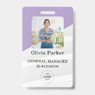 Stylish Custom Company Employee Photo Badge