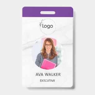 Stylish Custom Company Employee Photo Badge