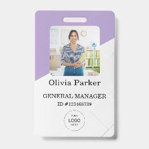Stylish Custom Company Employee Photo Badge