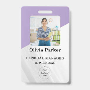 Stylish Custom Company Employee Photo Badge