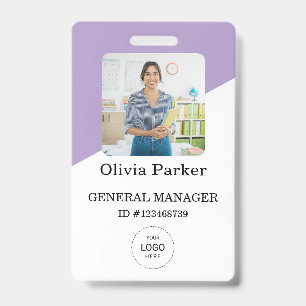 Stylish Custom Company Employee Photo Badge