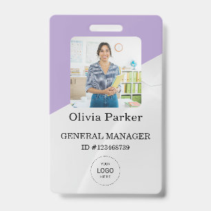 Stylish Custom Company Employee Photo Badge