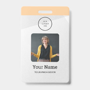 Stylish Custom Company Employee Photo Badge