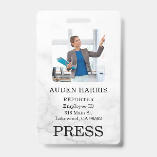Stylish Custom Company Employee Photo Badge