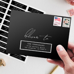 Stylish Custom individual wedding guest address