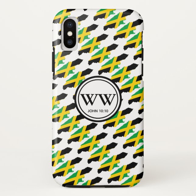 Stylish Custom JAMAICA Monogram Case-Mate iPhone Case (Back)