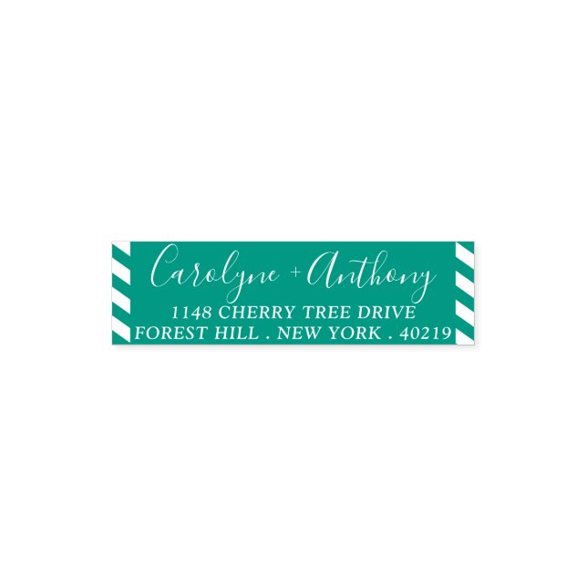 Stylish Custom Name & Address Self Inking Stamp (Design)