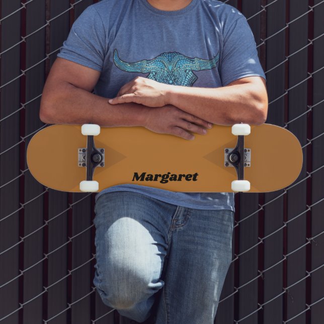 Stylish Custom Named Metallic Bronze with Copper Skateboard (Outdoor 3)