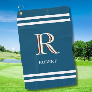 Stylish Custom Personalized Monogram Name   Golf Towel