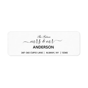 Stylish Custom Personalized Wedding Return Address