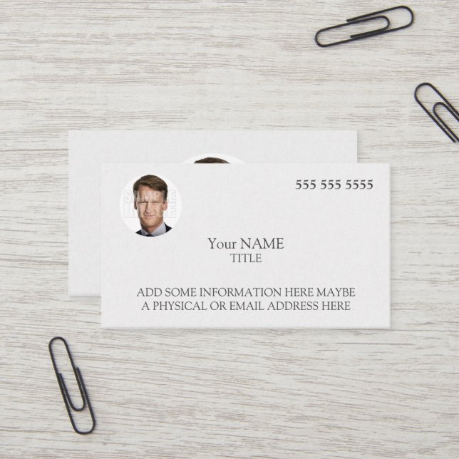 Stylish Custom Photo Business Card (Front/Back In Situ)