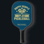Stylish Custom Teal Personalized Name Initials  Pickleball Paddle<br><div class="desc">You'll be a winner with this paddle -- a truly stylish teal background with paddles within the paddle -- a great message - plus personalized additionally with monogram / initials and first name. Would also make a wonderful gift for the paddleball enthusiastic. Any design questions, just send an email to...</div>