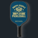 Stylish Custom Teal Personalized Name Initials  Pickleball Paddle<br><div class="desc">You'll be a winner with this paddle -- a truly stylish teal background with paddles within the paddle -- a great message - plus personalized additionally with monogram / initials and first name. Would also make a wonderful gift for the paddleball enthusiastic. Any design questions, just send an email to...</div>