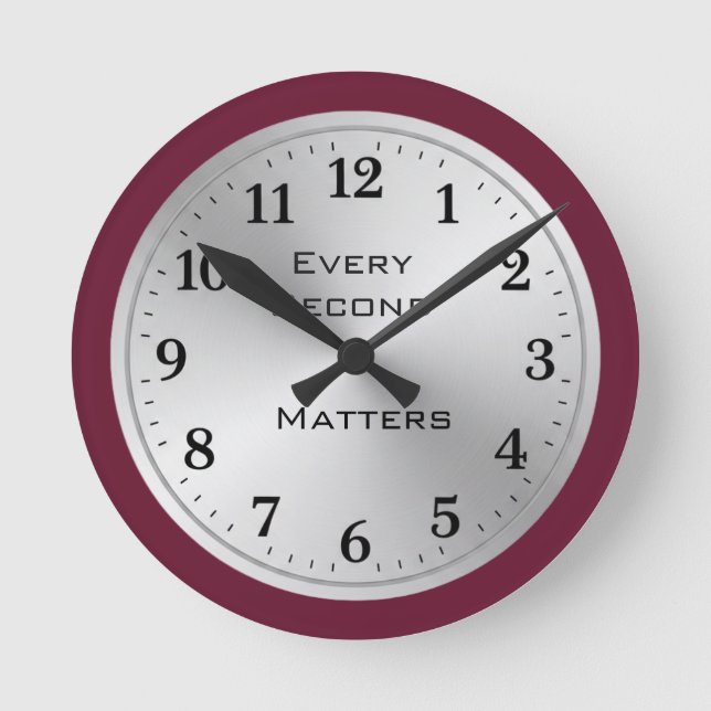 Stylish Custom Timepiece Gift Round Clock (Front)