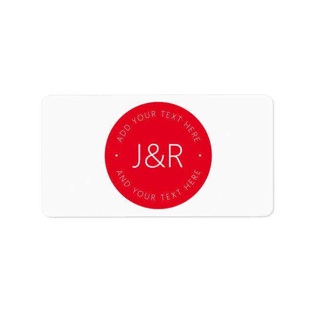 Stylish Customizable Label (Front)