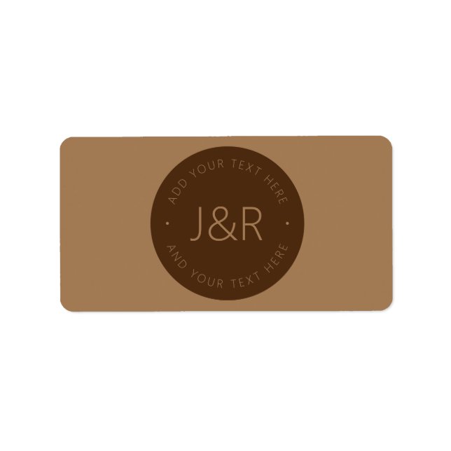 Stylish Customizable Label (Front)