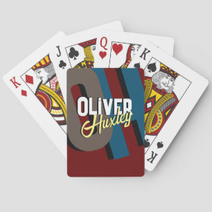 Stylish Customizable Monogram Playing Cards
