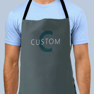 Stylish Customizable Monogram Template Apron