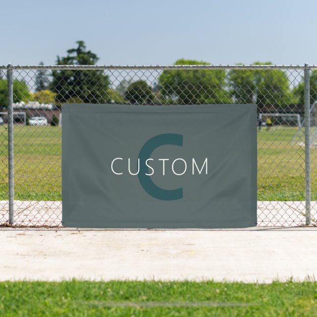 Stylish Customizable Monogram Template Banner (Insitu)