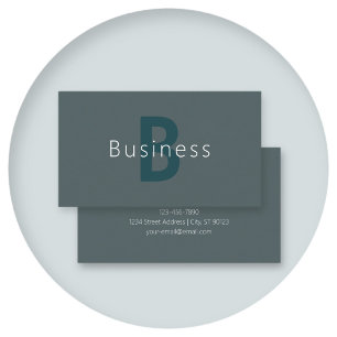Stylish Customizable Monogram Template Business Card