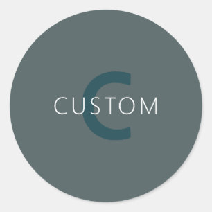 Stylish Customizable Monogram Template Classic Round Sticker
