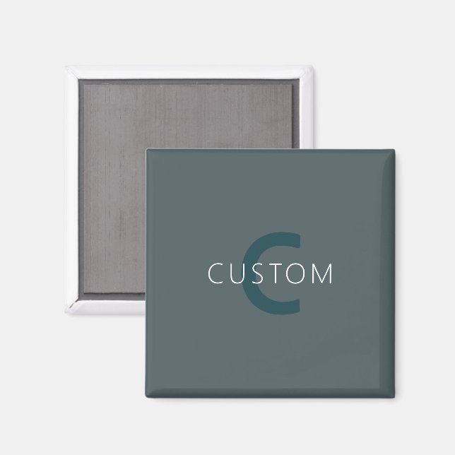Stylish Customizable Monogram Template Magnet (Front/Back)
