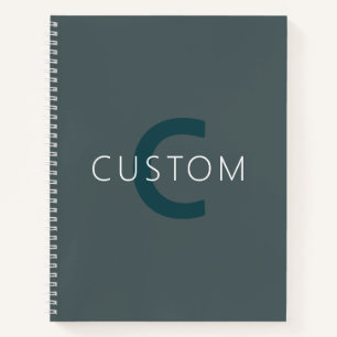 Stylish Customizable Monogram Template Notebook