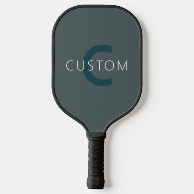 Stylish Customizable Monogram Template Pickleball Paddle (Back)