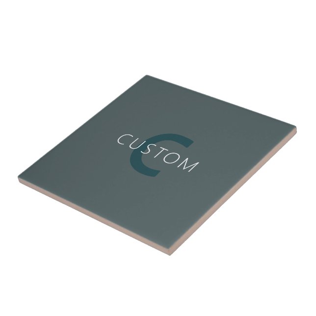 Stylish Customizable Monogram Template Tile (Side)