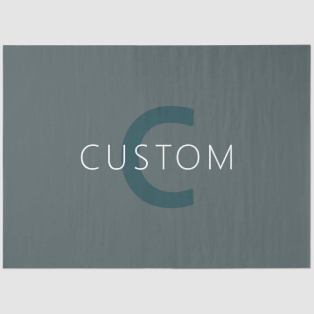 Stylish Customizable Monogram Template Tissue Paper (Front)