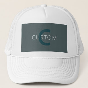 Stylish Customizable Monogram Template Trucker Hat
