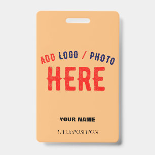 STYLISH CUSTOMIZABLE PEACH ORANGE METAL CLIP BRAND BADGE