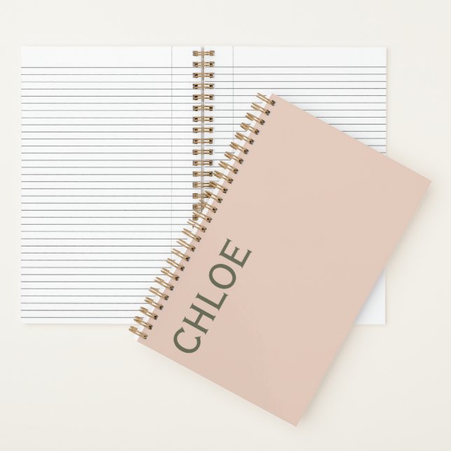 Stylish Customizable Personalized Name Gift  Notebook (Inside)