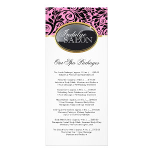 Stylish Customizable Salon Rack Card