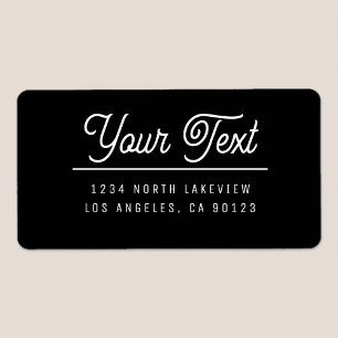 Stylish Customizable Text Return Address Label