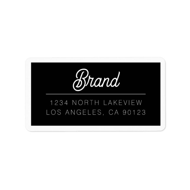 Stylish Customizable Text w/Border Label (Front)