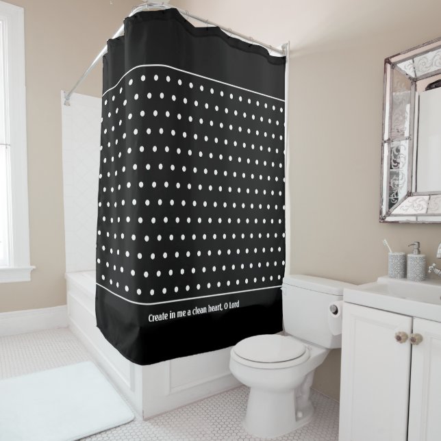 Stylish Customizable WHITE Polka Dot Black (In Situ)