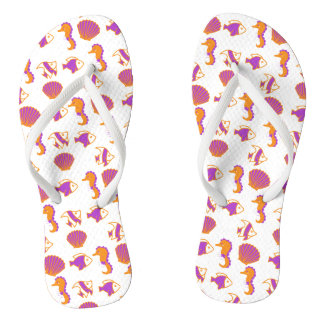 Stylish Cute Colourful Sea Life Underwater Pattern Flip Flops