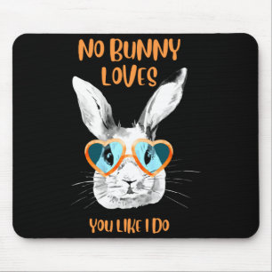 Stylish Cute Funny Easter Bunny T Shirt Mouse Pad