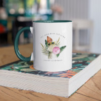 Stylish Cute Watercolor Dinosaur | Monogram Mug