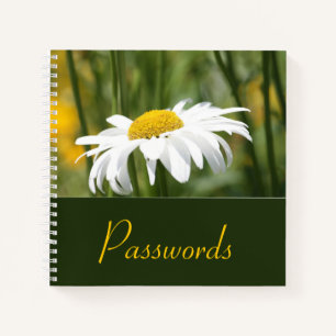 Stylish Daisy Adorned Spiral Notebook
