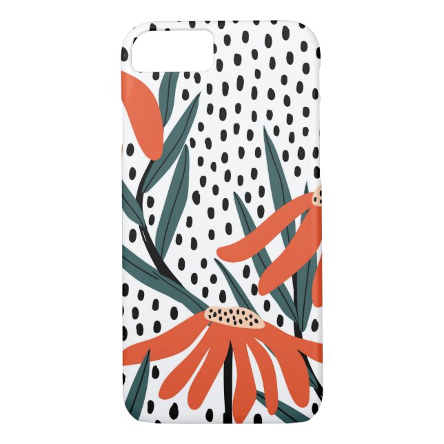 Stylish Daisy Drawn Petals Case-Mate iPhone Case (Back)