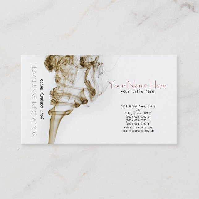 Stylish Dancing Smoke Card (Front)