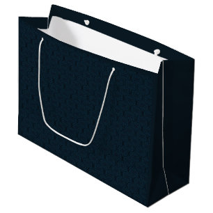 Stylish dark blue in art deco style. large gift bag