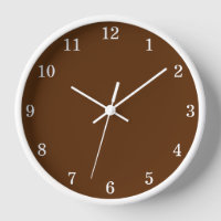 Stylish Dark Chocolate Brown Wall Clock