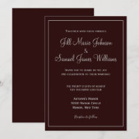 Stylish Dark Plum and Grey Wedding