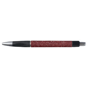 Stylish Dark Red Glitter Pen