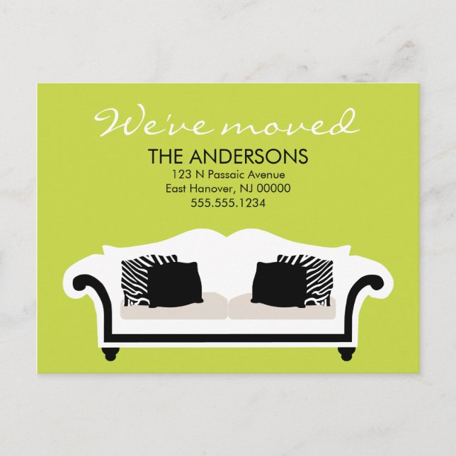 Stylish Decor Moving Announcements (Front)