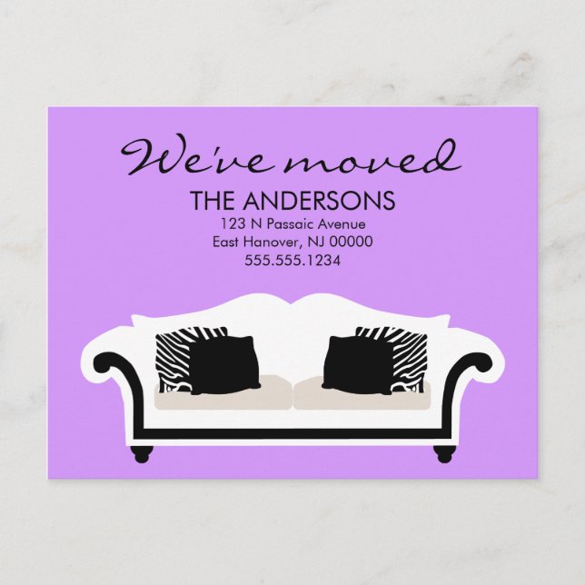 Stylish Decor Moving Announcements (Front)