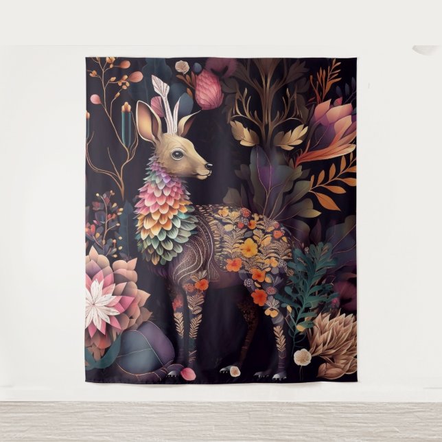 Stylish Deer Tapestry: Add Nature-Inspired Charm T Tapestry (Front)